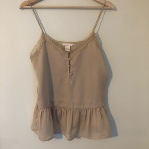 Light beige silky tank top!